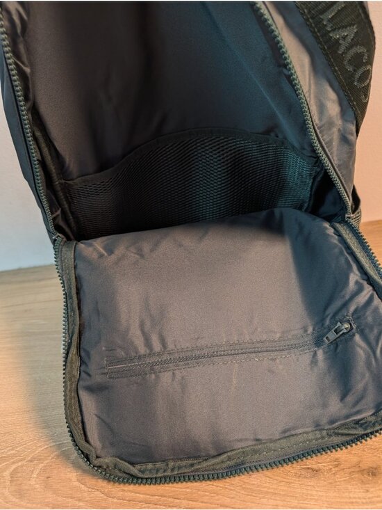 RARE Lacoste 2 In 1 2in1 100% Recycle Backpack With Pouch  Green Polyester Bag main image 8